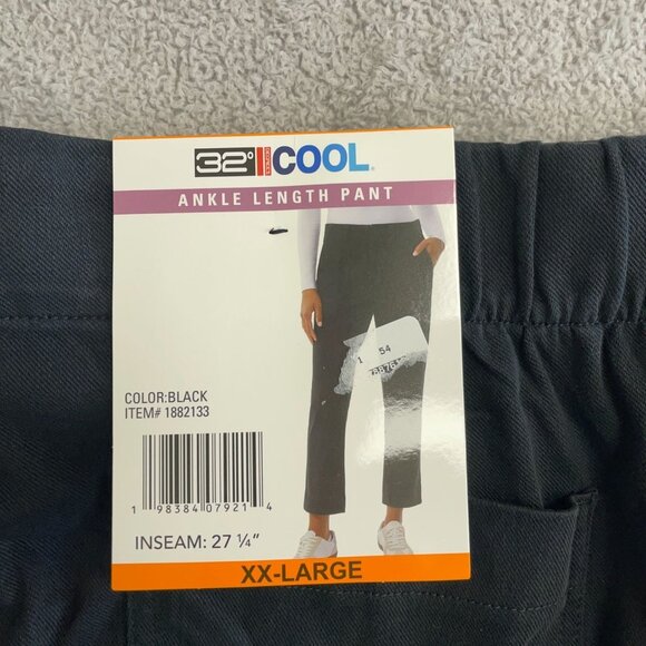 NEW 32 Degrees Cool Women's XXL Ankle Length Pant  Black Cotton Blend - Picture 11 of 14